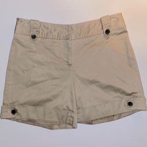 White House Black Market Khaki Shorts Size: 00